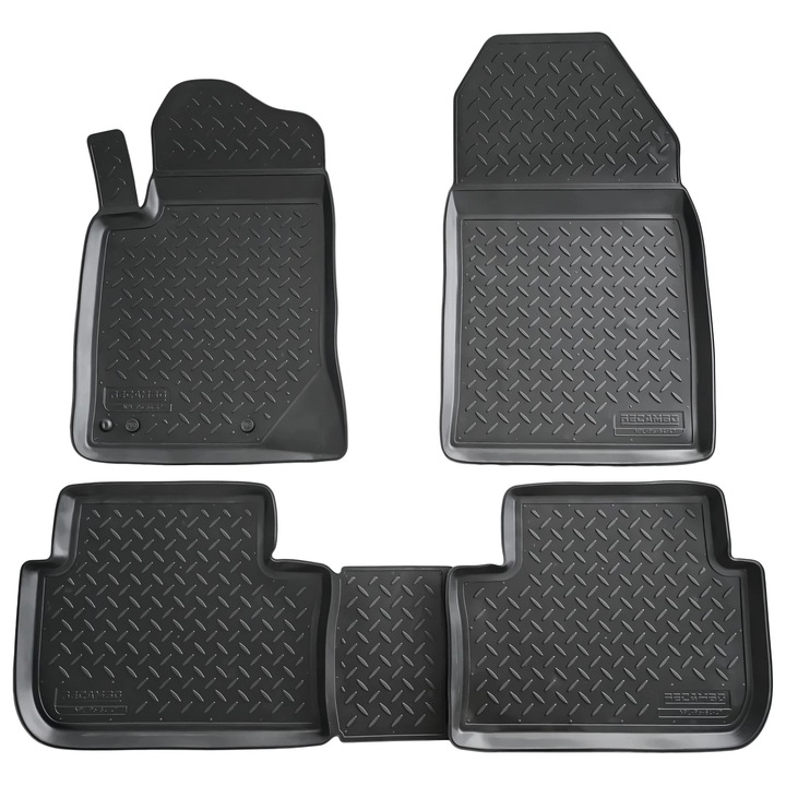 Set de 4 covorase cauciuc 3D stil tavita premium pentru Peugeot 407 din 2004-2011