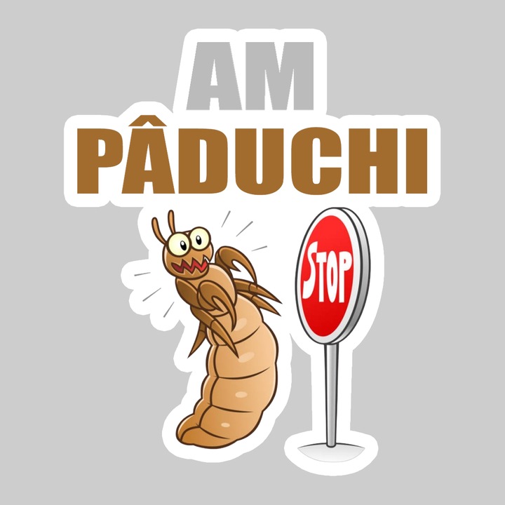 Sticker Am Paduchi Funny, Autoadeziv, Cool Funny Texte, Cri-Flo, 15 cm