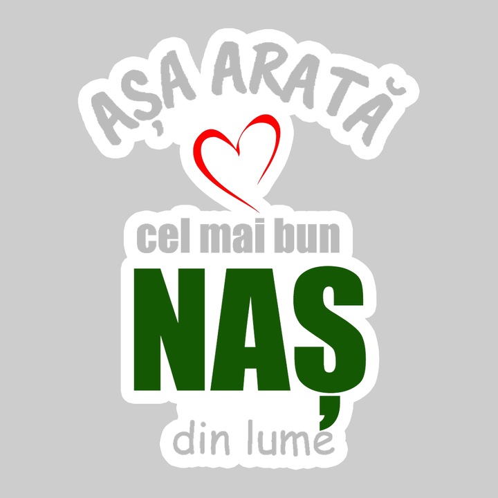 Sticker Cel Mai Bun Nas, Autoadeziv, Cool Funny Texte, Cri-Flo, 20 cm