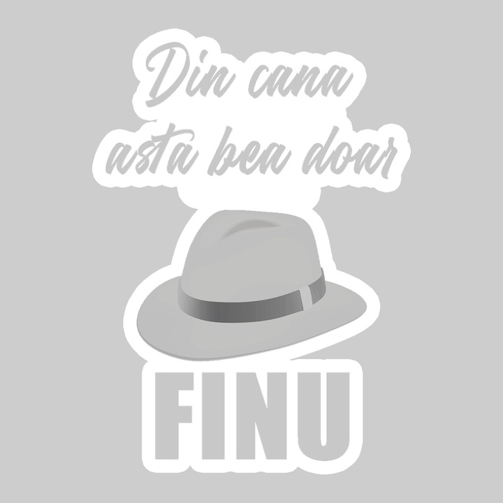 Sticker Din Cana Asta Bea Doar Finu Negru, Autoadeziv, Cool Funny Texte, Cri-Flo, 20 cm