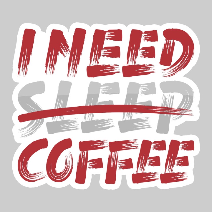 Sticker I Need Sleep Coffee, Autoadeziv, Cool Funny Texte, Cri-Flo, 25 cm