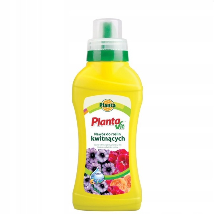 Ingrasamant lichid pentru plante infloritoare Planta VIT-4, 0,4L, NPK 3-5-7, aplicare usoara