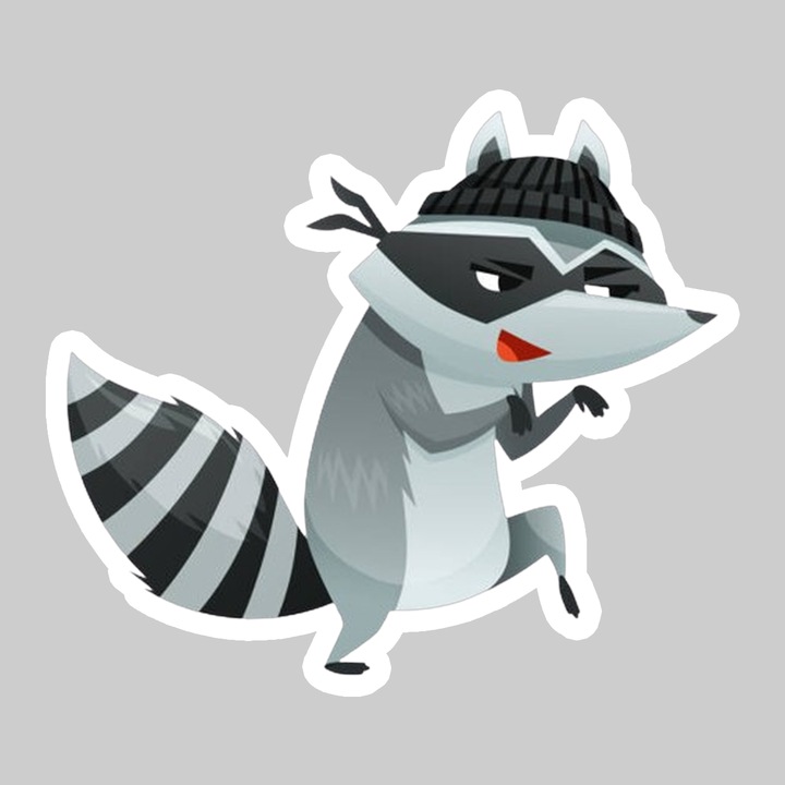 Sticker Raton Hot Furat Bani, Autoadeziv, Cool Funny Texte, Cri-Flo, 6 cm