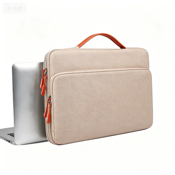 Omelivon® Geanta Laptop Portabila 13-16 Inch, Impermeabila si Rezistenta la Socuri, 4 Compartimente, Design Slim si Elegant, Compatibila MacBook Pro, Air, Ultrabook, Notebook, Khaki