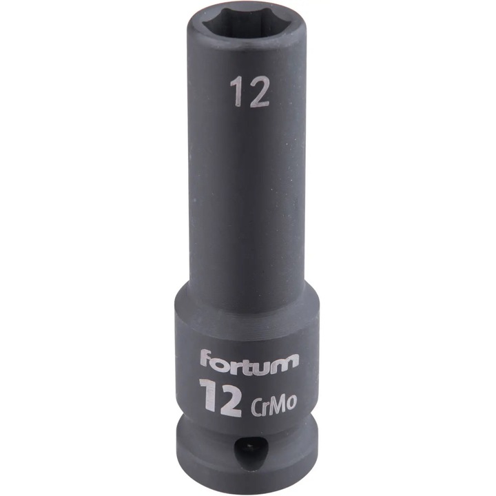 Cheie tubulara impact 12 mm Fortum 4703212, CrMoV, L 78 mm