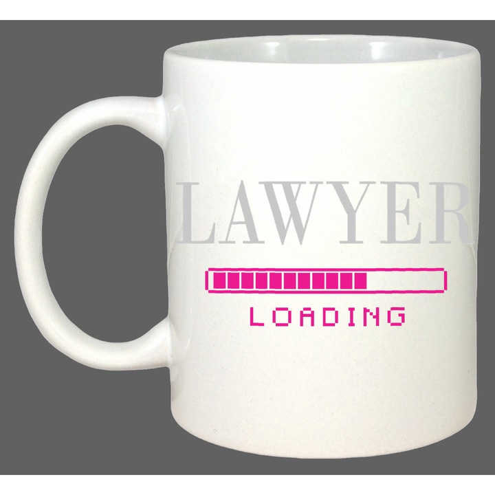 Cana Lawyer Loading Lady, Cadou, Sarbatori, Cri-Flo, Culoare Alb, 330 ml