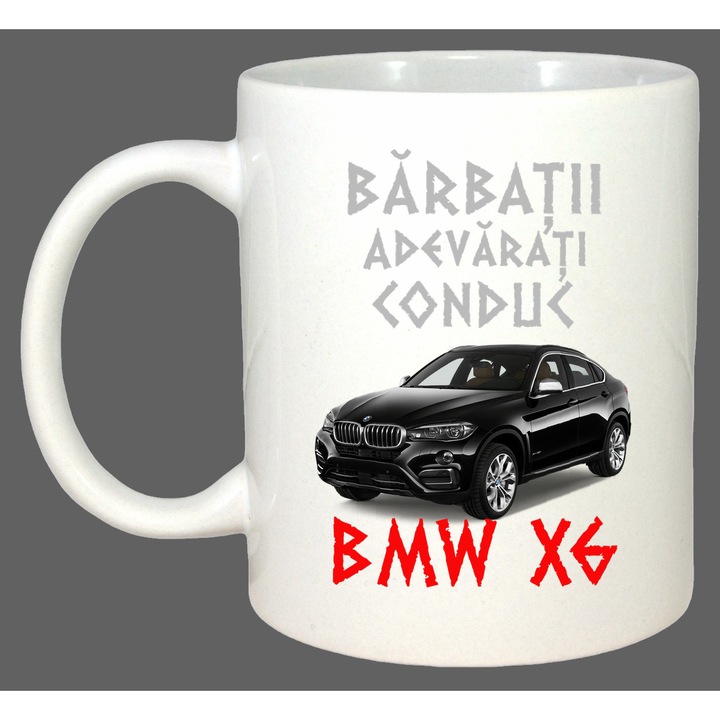 Cana Barbati Adevarati Conduc Bmw X6, Cadou, Sarbatori, Cri-Flo, Culoare Alb, 330 ml