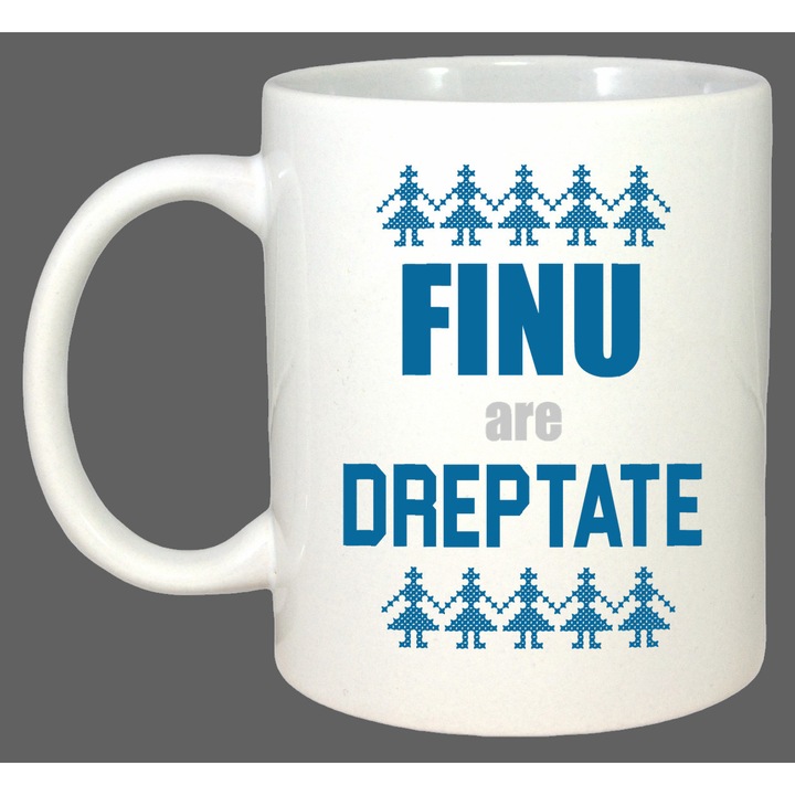 Cana Finu Are Dreptate Traditional, Cadou, Sarbatori, Cri-Flo, Culoare Alb, 330 ml