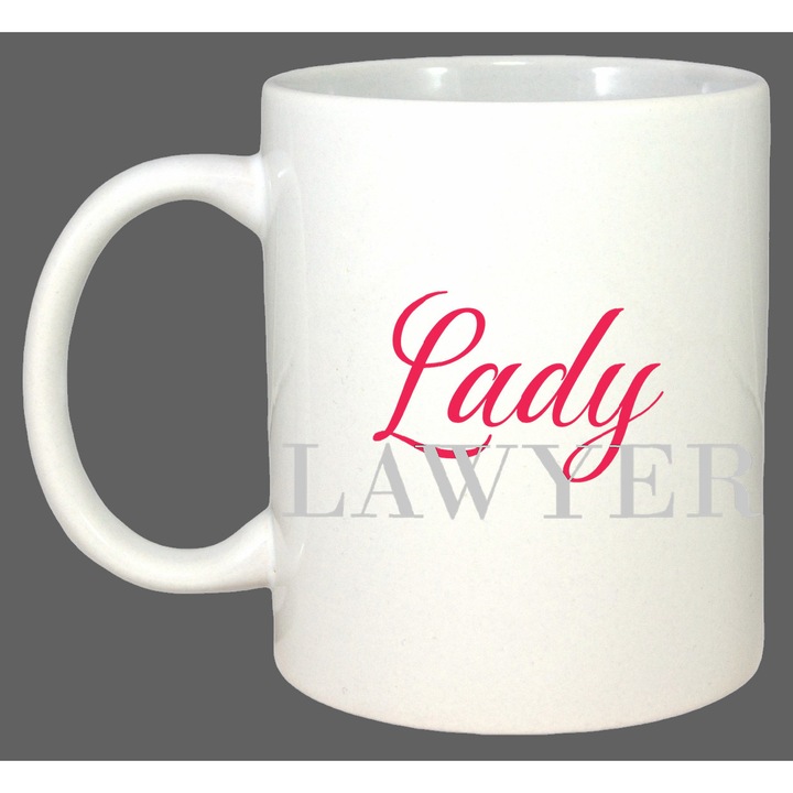 Cana Lady Lawyer, Cadou, Sarbatori, Cri-Flo, Culoare Alb, 330 ml