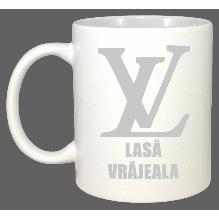 Cana Lasa Vrajeala Text, Cadou, Sarbatori, Cri-Flo, Culoare Alb, 330 ml