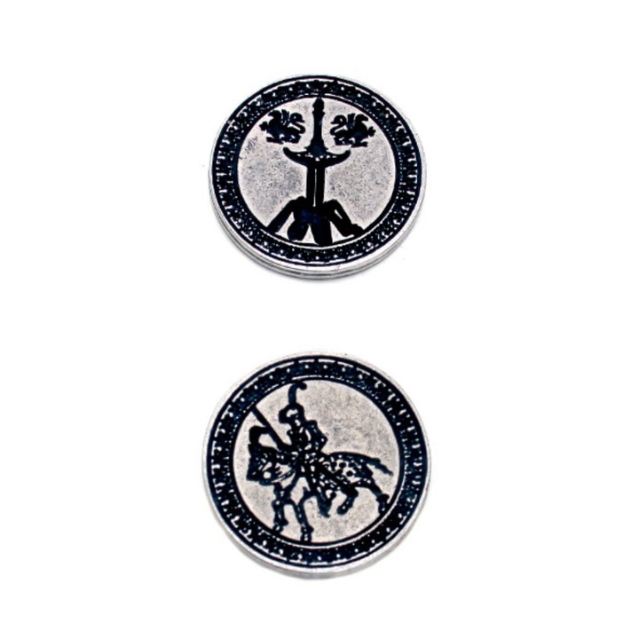 Set Camelot Monede Metalice Sigure, 1 Sarma, Argintiu