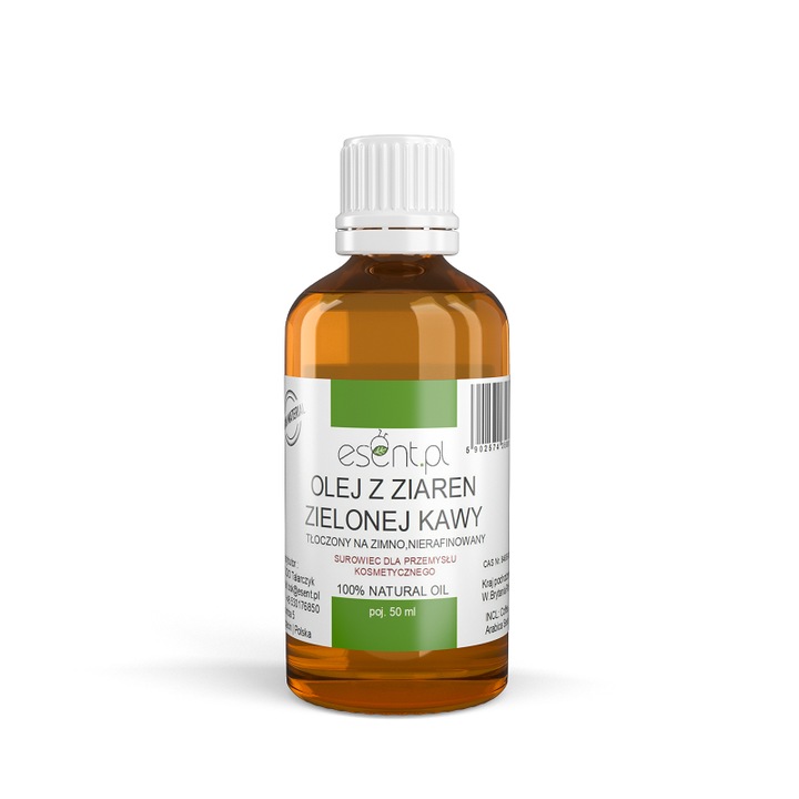 Zöldkávébab olaj, Esent, hidegen sajtolt, 50 ml