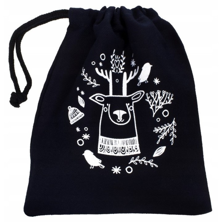 Sacosa din bumbac, Allbag, 20x22cm, granat, pentru cadouri