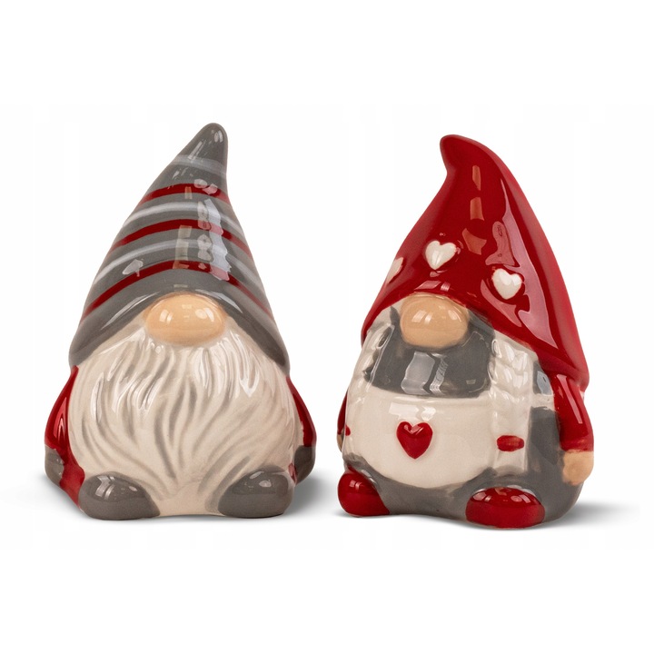 Set 2 dozatoare condimente ceramice, Allbag, multicolor, 6,1x5,3x8,5cm