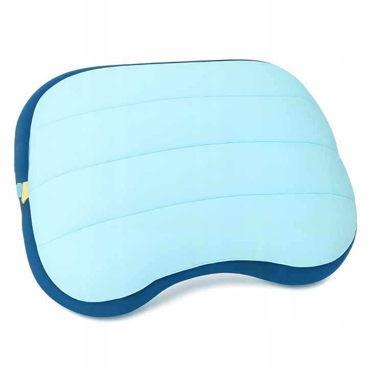 Perna turistica Allbag, gonflabila, compacta, waterproof, 38x29x12cm, nuante de albastru