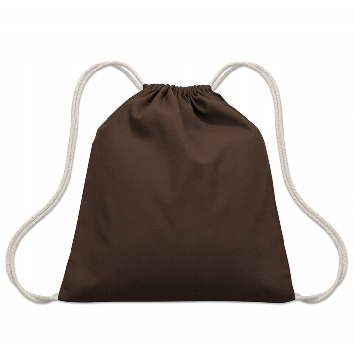 Rucsac din bumbac Allbag, 34x40 cm, maro, 145g, un compartiment, ecologic