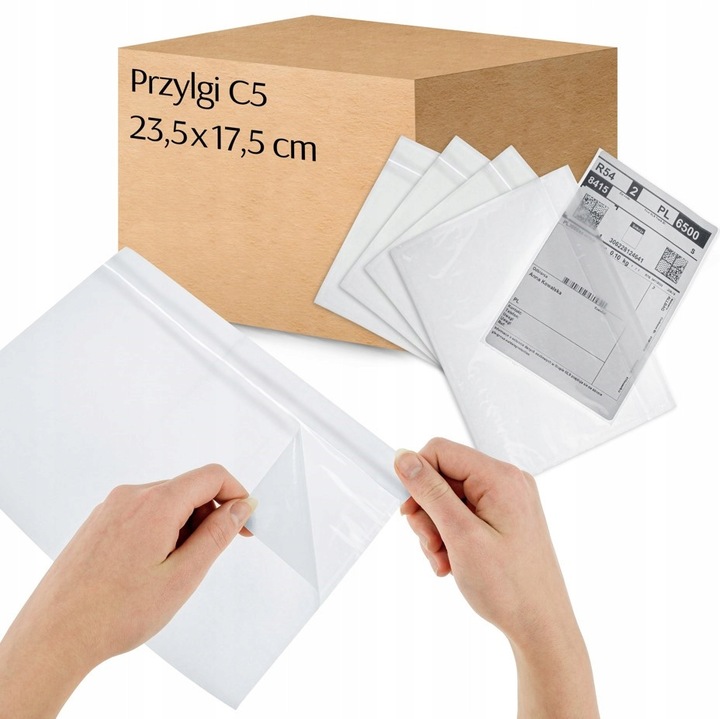 PLASTICURI DE CURIERAT TIP "KANGAROO" AllBag C5 500 bucati 235x175 mm REZISTENTE PUTERNICE