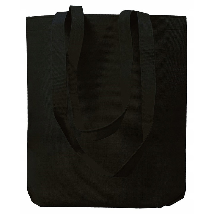 Geanta de cumparaturi Allbag, 38x10x40 cm, polipropilena, neagra, 100g, set 1 buc.