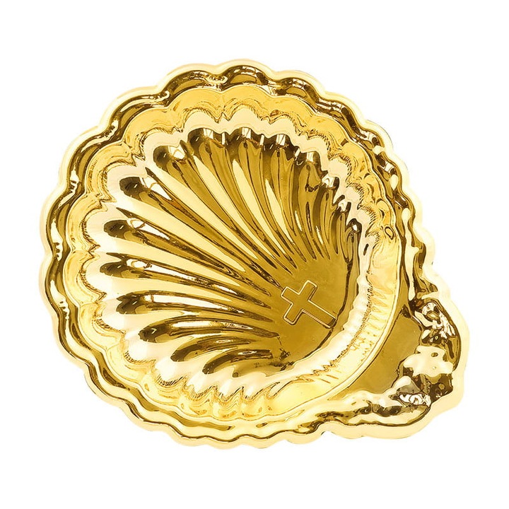 Vas pentru apa sfintita, MORELI, auriu, 12cm