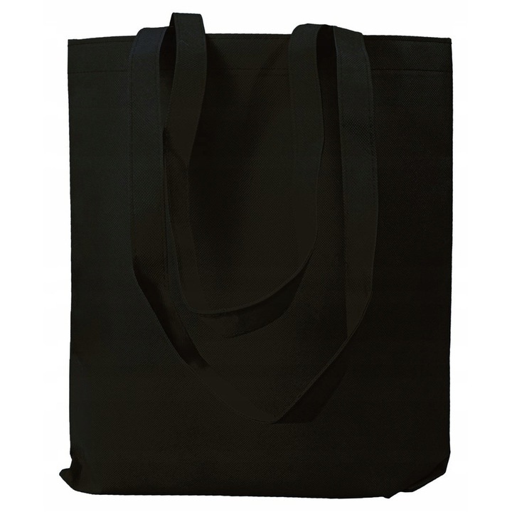 Geanta de cumparaturi Allbag, 36x42cm, polipropilena, neagra, 100g, set 1 bucata