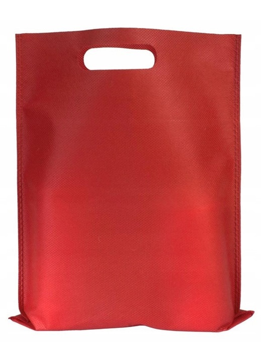 Geanta de cumparaturi Allbag, rosie, 35x40 cm, din polipropilena, ecologica, rezistenta