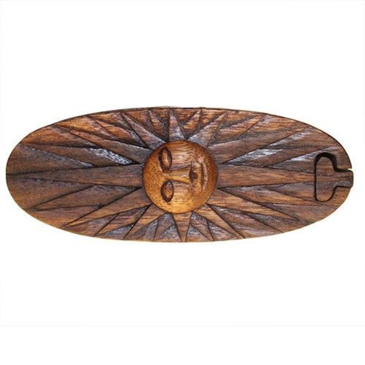 Cutie, Lemn, Multicolor, 9.5x2.5cm, Cutie magică Bali - Soare