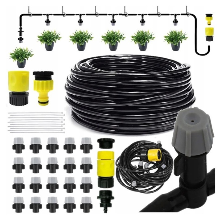 Sistem de irigare pentru plante, Allbag, cortina de apa, 20m, 20 duze, montaj usor
