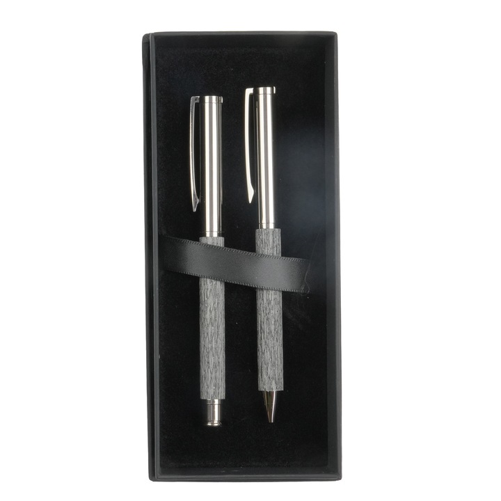 Office 1 Set stilou și roller Leatherink, metalice