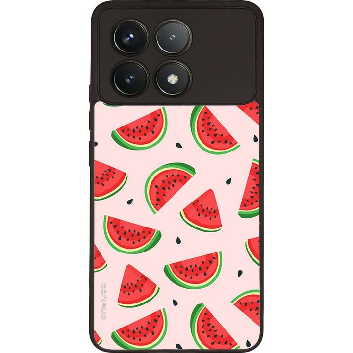 Husa telefon Sonique Fruit Series pentru Xiaomi Poco F6 Pro 5G, imprimeu fructe, silicon, multicolor