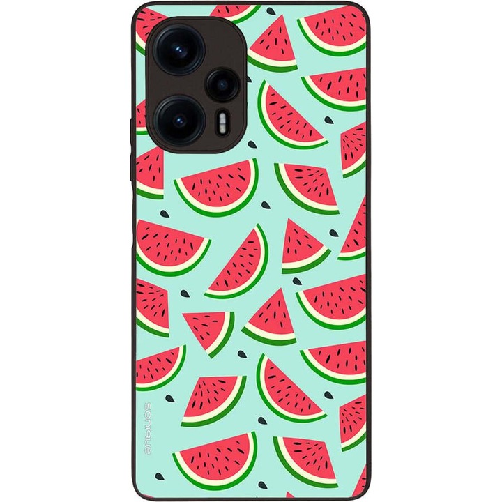 Husa telefon Sonique Fruit Series, pentru Xiaomi Poco F5 5G, imprimeu fructe, silicon, multicolor