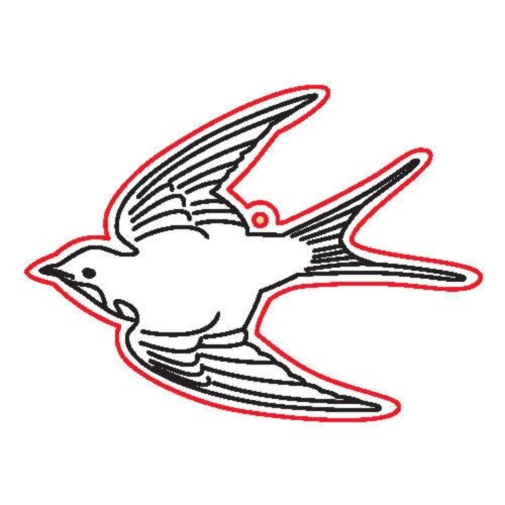 Figurină din lemn, 5 buc/pachet - rândunică 160