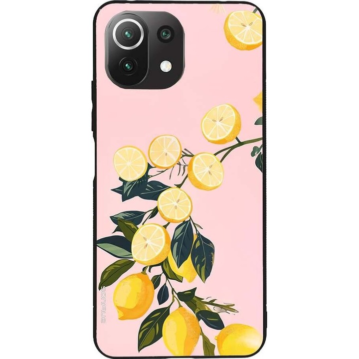 Husa telefon Sonique Fruit Series, pentru Xiaomi Mi 11 Lite 4G / Mi 11 Lite 5G, imprimeu fructe, silicon, multicolor