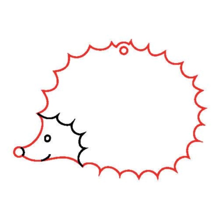 Figurină din lemn, 5 buc/pachet - arici 416