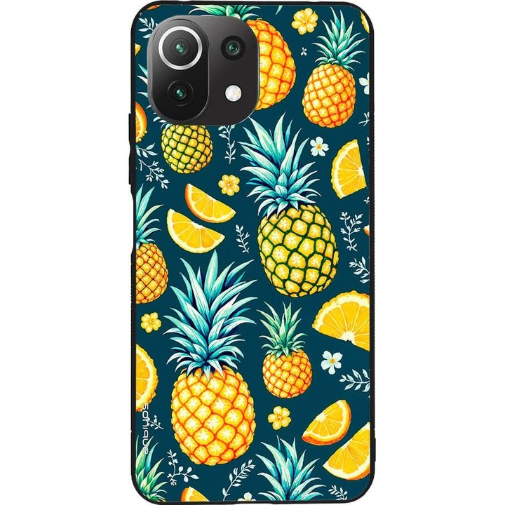 Husa telefon Sonique Fruit Series, ananas, silicon, pentru Xiaomi Mi 11 Lite 4G / Mi 11 Lite 5G