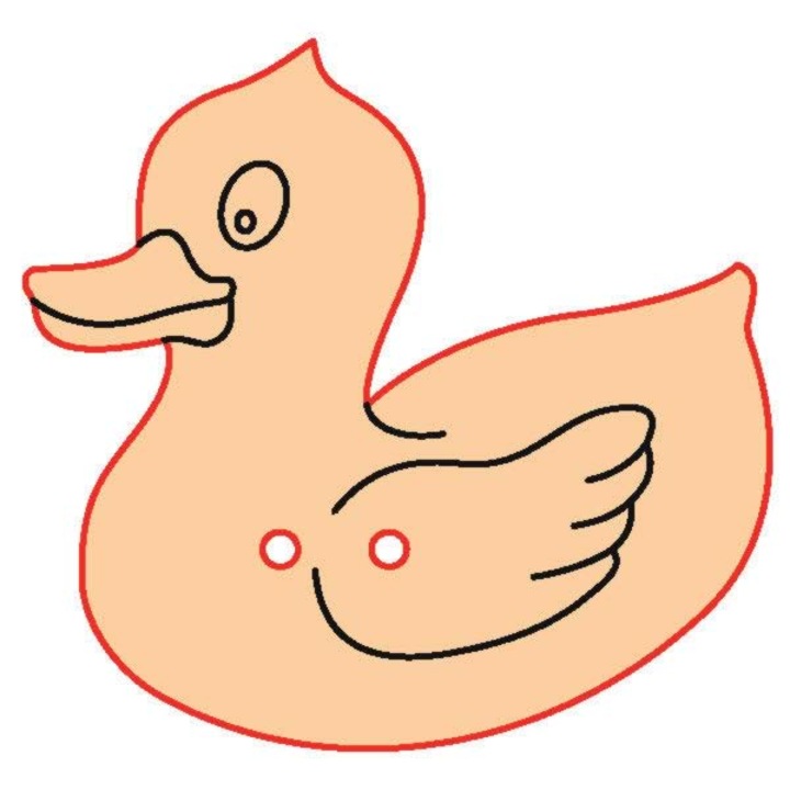 Buton din lemn 8 – rață 10 buc/pachet