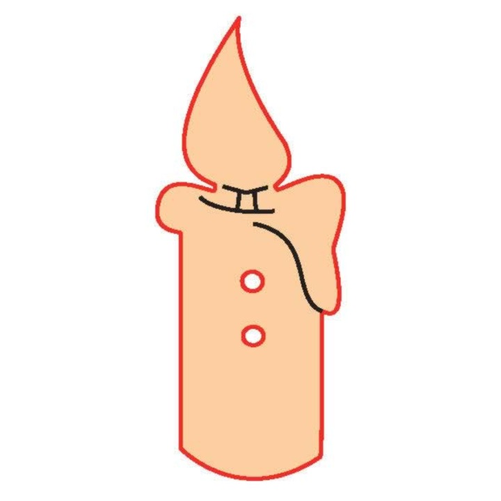 Дървено копче 93 – свещ 10 бр./опаковка