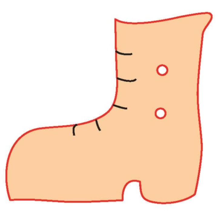 Fafigura gomb 75 – csízma 10 db/csomag