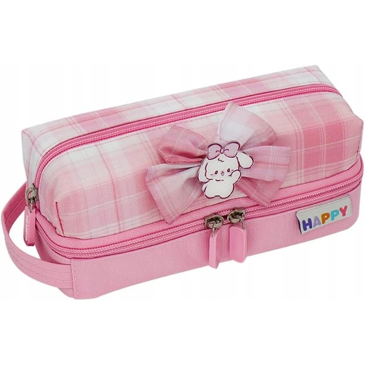 Penar Happy, roz, 21,5x9cm, cu multe compartimente