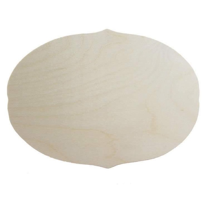 Дървена овална, извита фрезована рамка 15,5 x 21 см