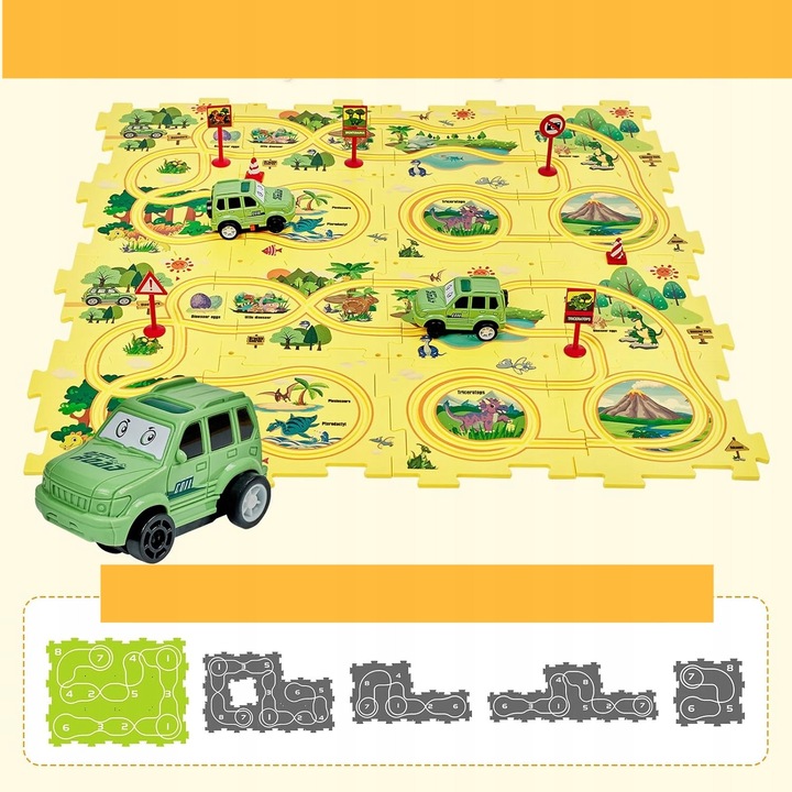 Joc educativ, Logical Road Builder, 30 piese, multicolor