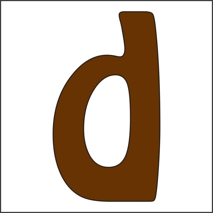 Literă din lemn - 12-15mm, 10 buc/pachet d