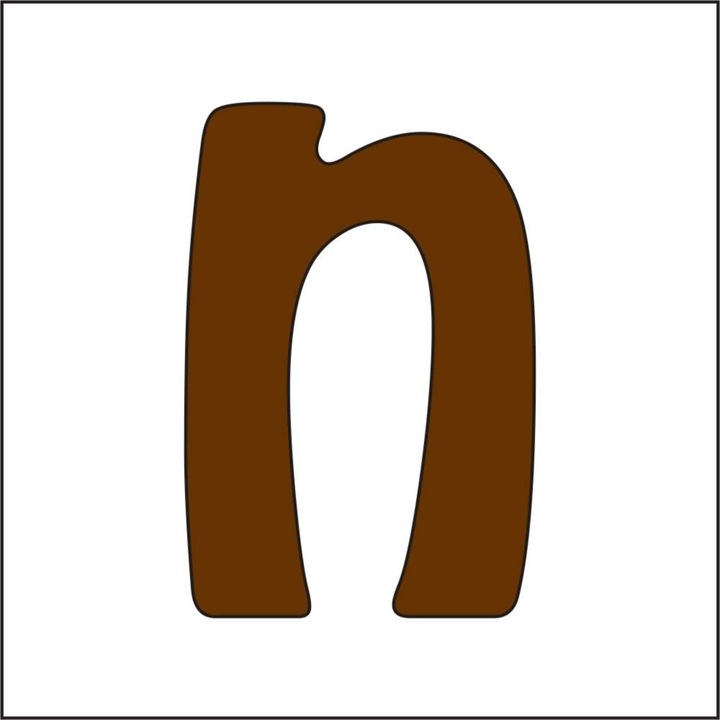 Literă din lemn - 12-15mm, 10 buc/pachet n