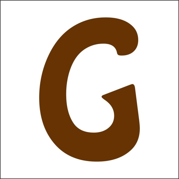 Literă din lemn 15mm, 10 buc/pachet G