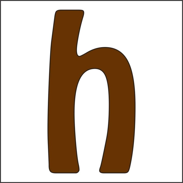 Literă din lemn - 12-15mm, 10 buc/pachet h