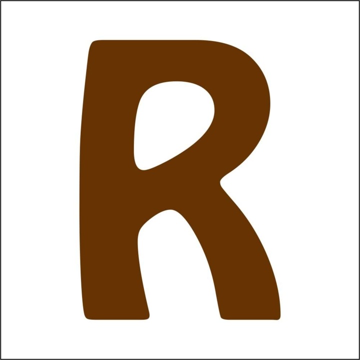 Literă din lemn 15mm, 10 buc/pachet R