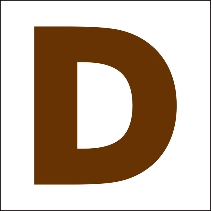 Literă din lemn 45mm, 10 buc/pachet D