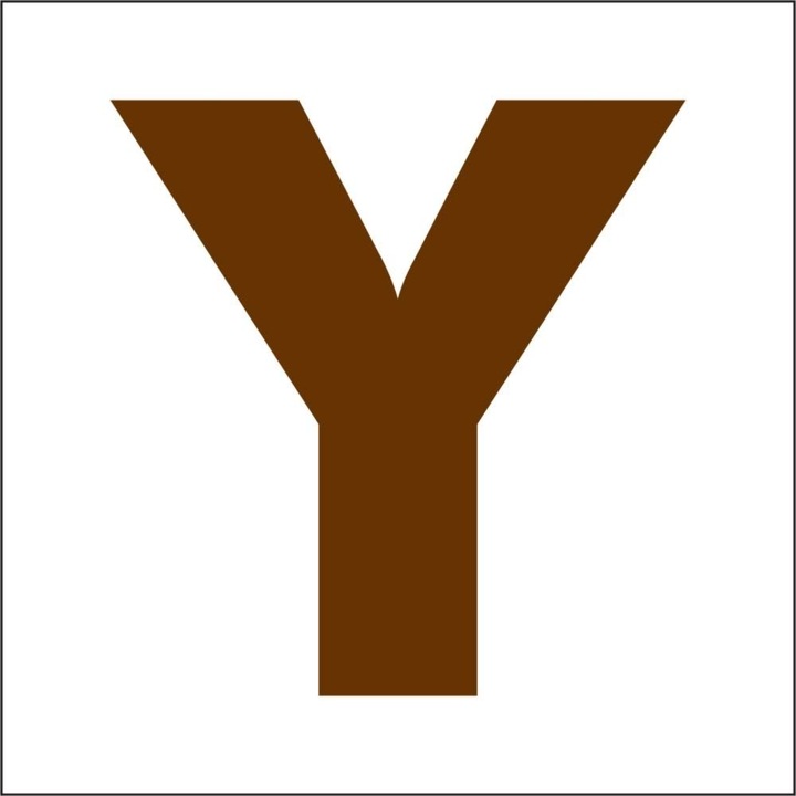 Дървена буква 45 мм, 10 бр./опаковка Y