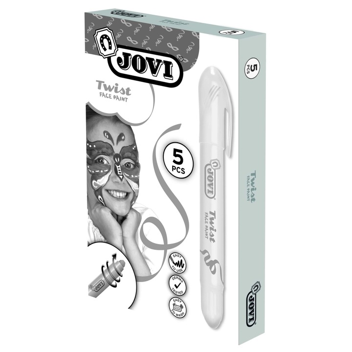 Vopsea de față TWIST, 6g - alb