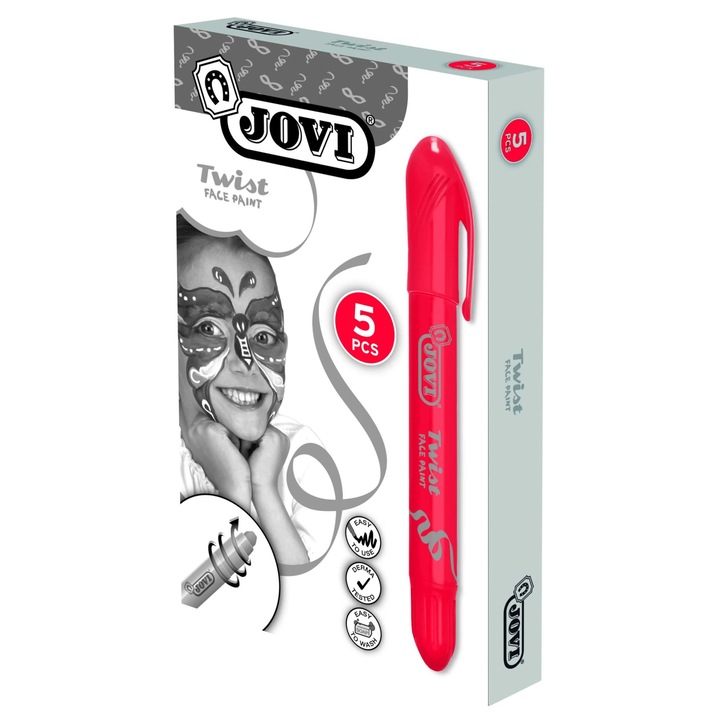 Vopsea de față TWIST, 6g - roșu