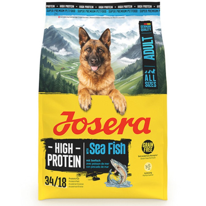 Hrana uscata pentru caini, Josera Extra Protein, Adult, Peste Marin, 3 kg
